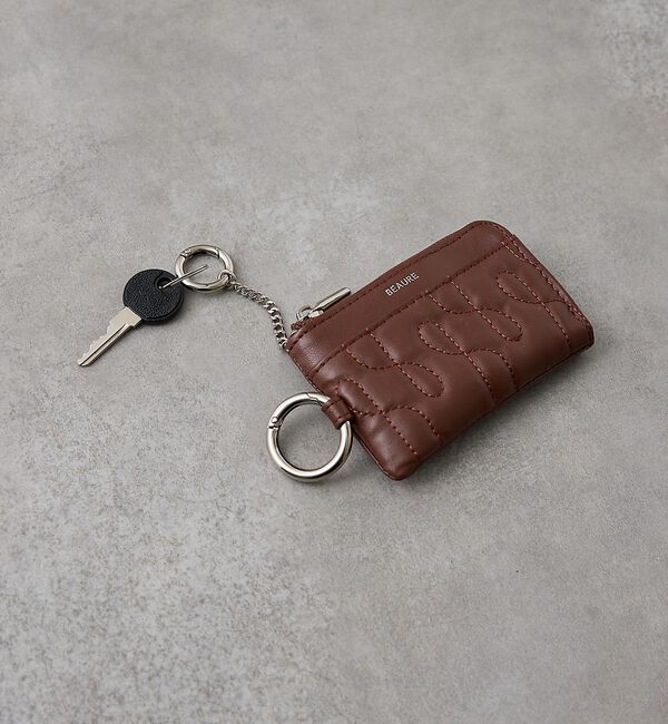 collex「【WEB限定】【Beau're/ヴュレ】キルティング レザーフラグメントケース」|財布|ブラウン