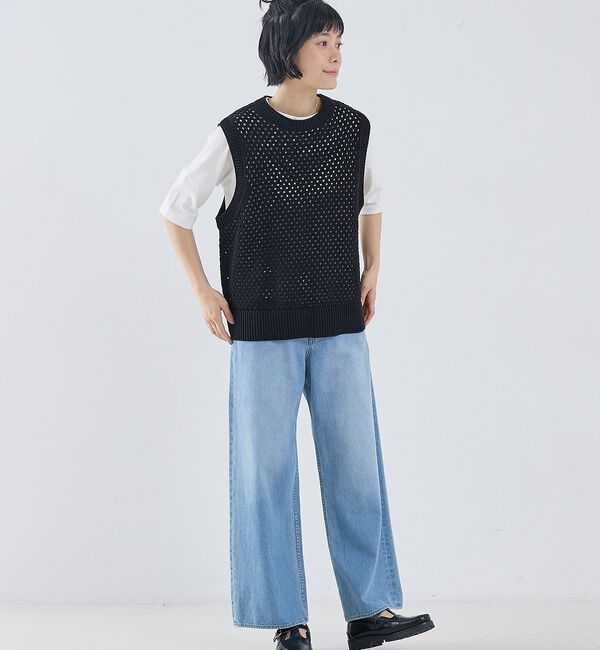 collex「メッシュ柄ベスト」|ベスト・ジレ|