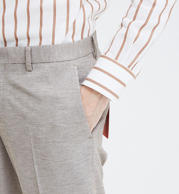 ABAHOUSE「【Recency of Mine】FLEX パリネハニカム パンツ」|スラックス|