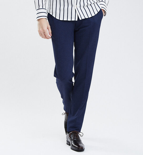ABAHOUSE「【Recency of Mine】FLEX パリネハニカム パンツ」|スラックス|ネイビー