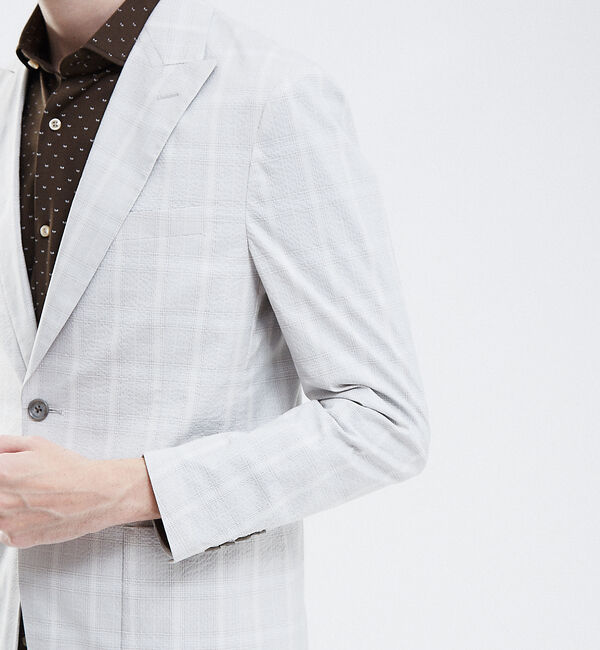 ABAHOUSE「【Recency of Mine】FLEXクールマックスサッカージャケット」|テーラードジャケット|