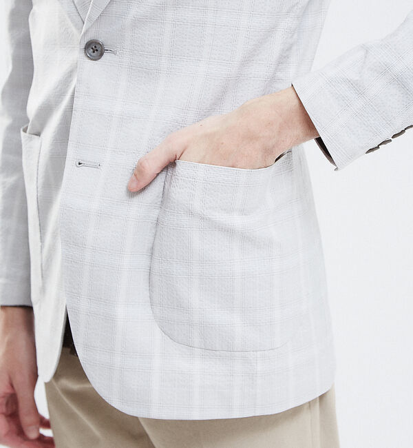 ABAHOUSE「【Recency of Mine】FLEXクールマックスサッカージャケット」|テーラードジャケット|