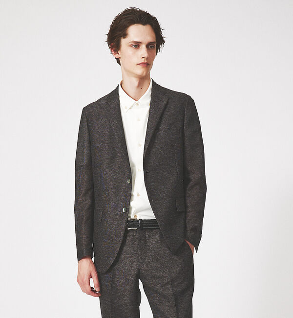 ABAHOUSE「【セットアップ対応/FLEX JACKET】カラミ織り ストレッチ メッシュジャ」|その他|ダークブラウン