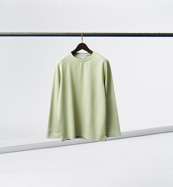 ABAHOUSE「【クルーネック】ポンチ 長袖 Tシャツ」|Tシャツ・カットソー|セージグリーン