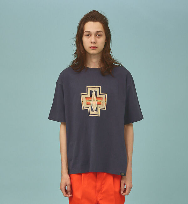 ABAHOUSE「[PENDLETON/ペンドルトン] ネイティブ柄フロントプリント ショートスリ」|Tシャツ・カットソー|