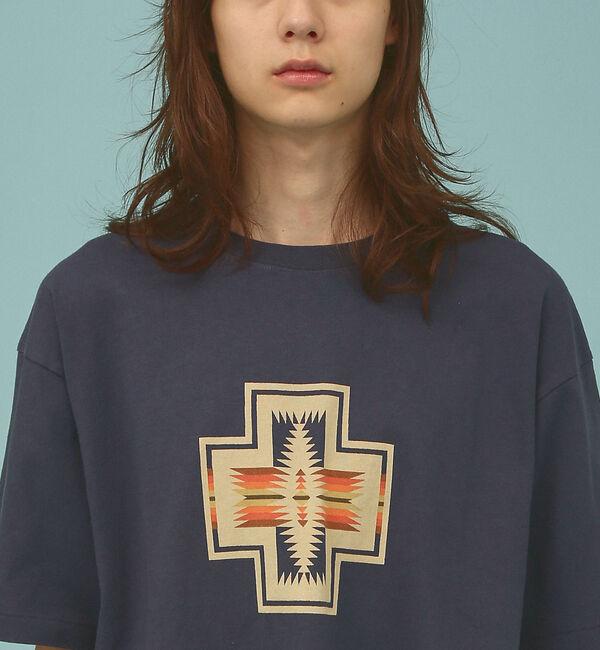 ABAHOUSE「[PENDLETON/ペンドルトン] ネイティブ柄フロントプリント ショートスリ」|Tシャツ・カットソー|