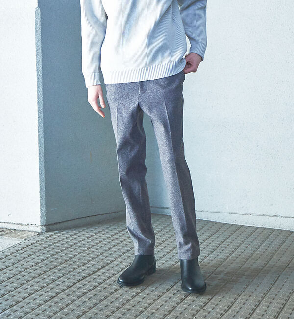 ABAHOUSE「【セットアップ対応】ヘリンボーン ニット スラックス」|スラックス|グレー