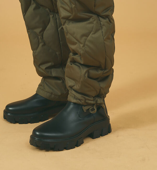 ABAHOUSE「【WEB限定】サイドゴア / サイドジップ /レースアップ / ブラックネオレサ」|ショートブーツ|