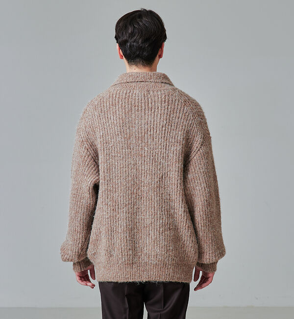 ABAHOUSE「【アルパカブレンド】シャギー ニットポロ」|ニット・セーター|
