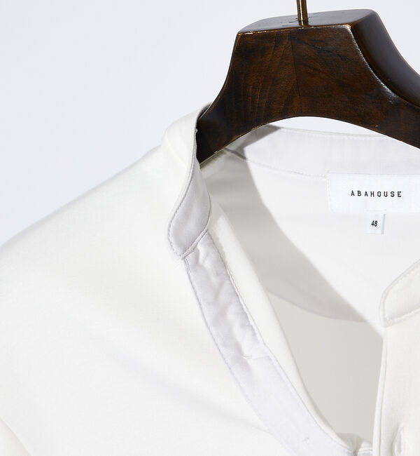 ABAHOUSE「Vネック スキッパー 長袖Tシャツ」|Tシャツ・カットソー|