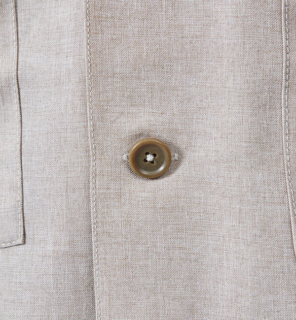 ABAHOUSE「【セットアップ対応】リネンライクミリタリーシャツ/CPOシャツ」|シャツ・ブラウス|