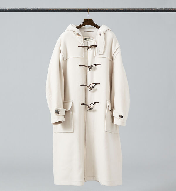 ABAHOUSE「【MONTGOMERY/モンゴメリー】 Kennington パイル メルトン」|ダッフルコート|ホワイト