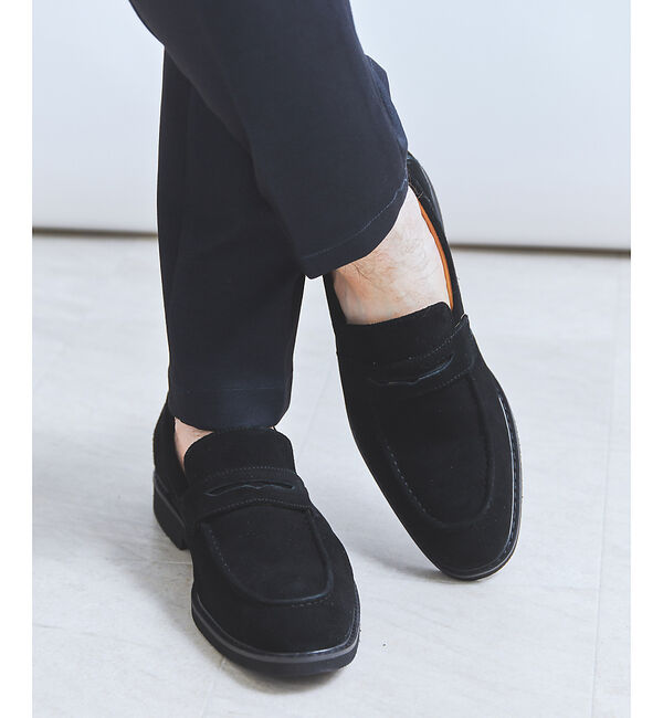 ABAHOUSE「レザー コインローファー」|ローファー|ブラック