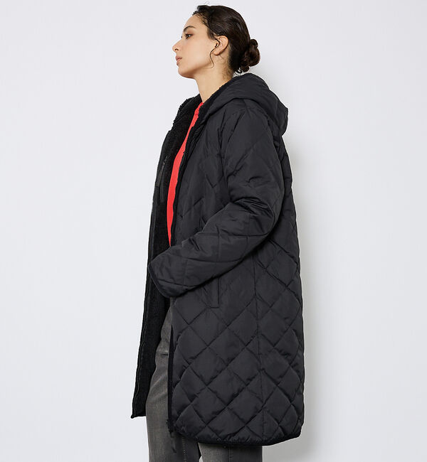 ABAHOUSE「【TAION / タイオン】シティ リバーシブル パイピングフード ダウン&times;ボア」|ダウン|