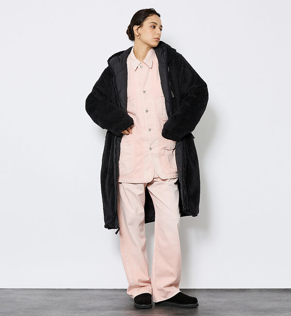 ABAHOUSE「【TAION / タイオン】シティ リバーシブル パイピングフード ダウン&times;ボア」|ダウン|