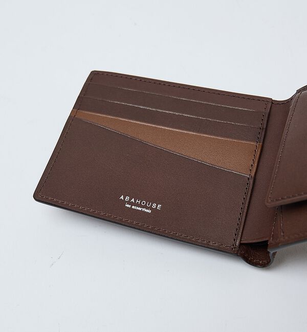 ABAHOUSE「【ABAHOUSE les essentiels】　　定番2つ折り財布 / バイ」|財布|ブラウン