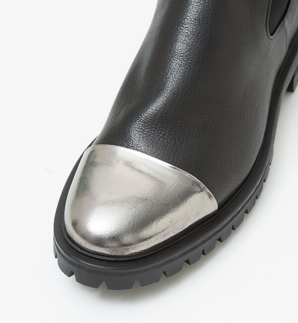 alfredoBANNISTER「【ソフトレザー】ドレープ ミラートゥ サイドゴア タンクソール ブーツ 札幌店+」|ショートブーツ|