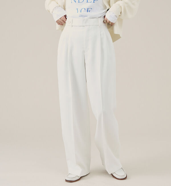 Rouge vif「ツイルワイドパンツ」|その他|オフホワイト