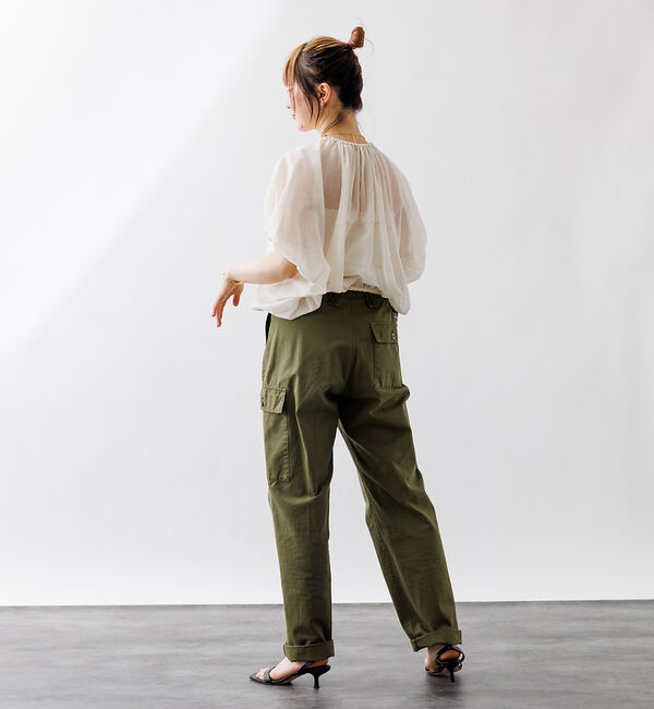 Rouge vif「コットンボイルギャザーブラウス」|シャツ・ブラウス|