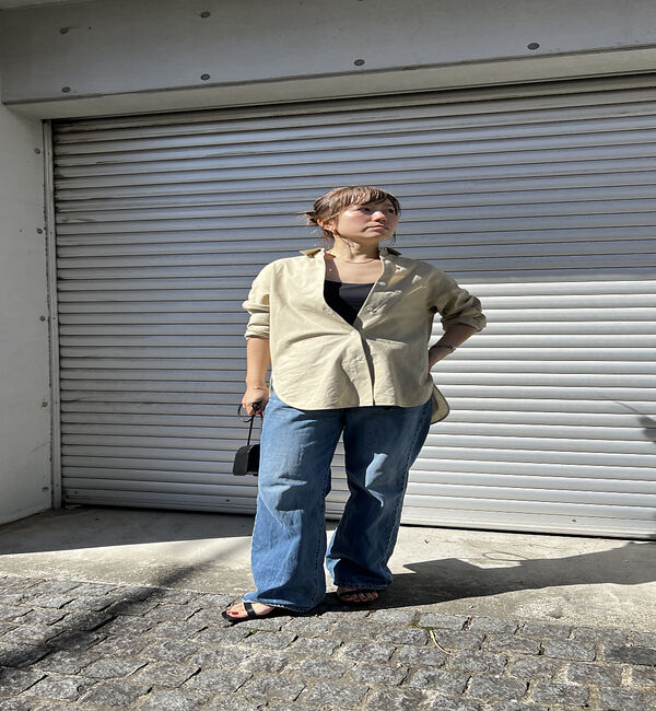 Rouge vif「綿麻レギュラー ナチュラルシャツ」|シャツ・ブラウス|