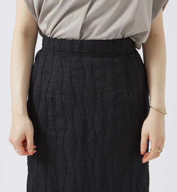 Rouge vif「カットジャガードタイトスリットスカート」|スカート|