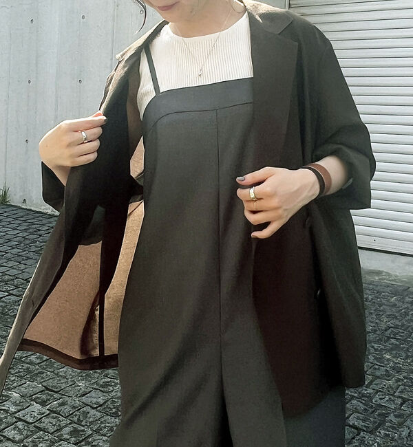 Rouge vif「ボイルエアリーシアーシャツジャケット」|テーラードジャケット|