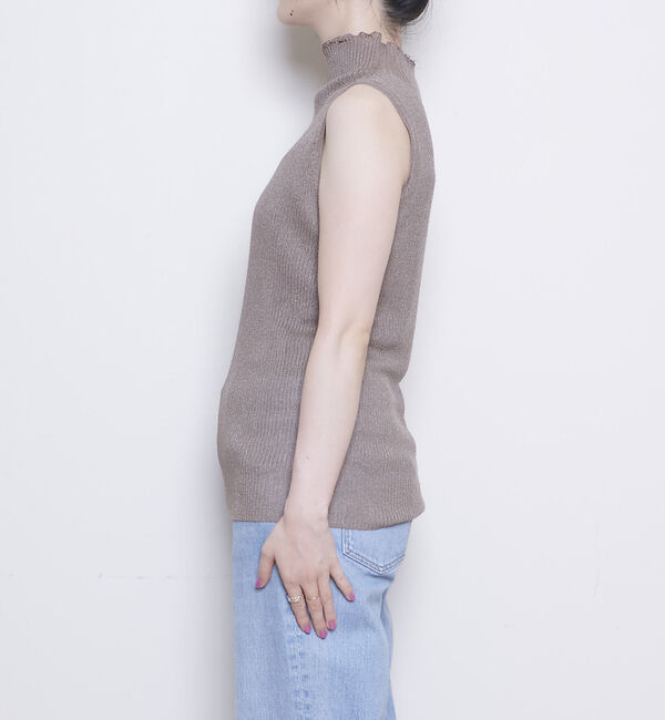 Rouge vif「シアーアメスリラメリブハイネック」|ニット・セーター|