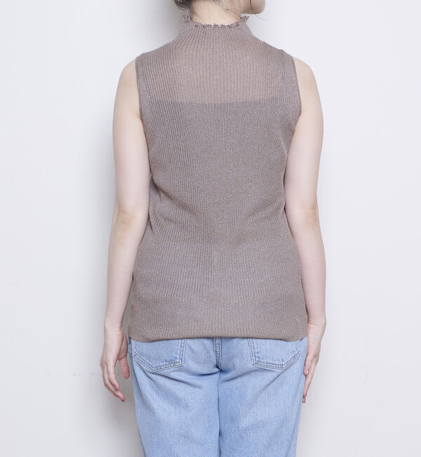 Rouge vif「シアーアメスリラメリブハイネック」|ニット・セーター|