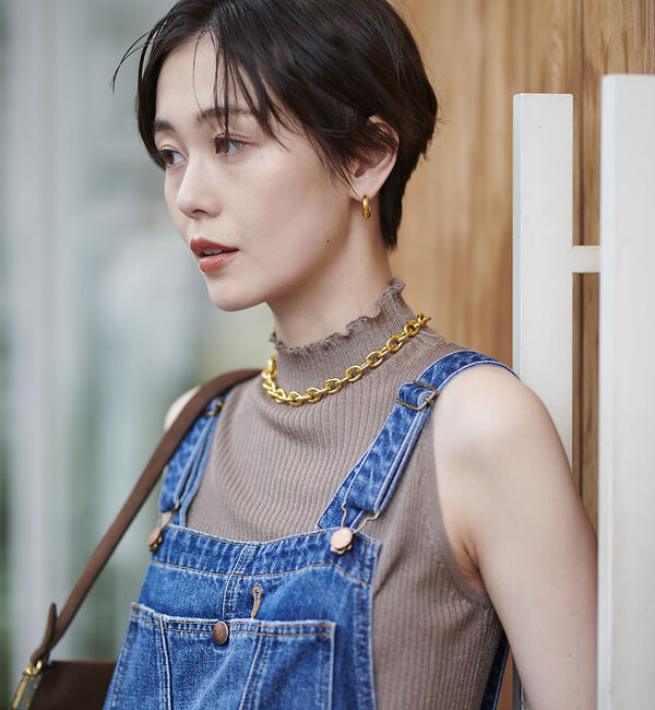 Rouge vif「シアーアメスリラメリブハイネック」|ニット・セーター|