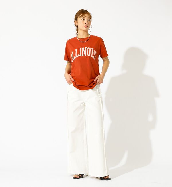 Rouge vif「【REMI RELIEF / レミレリーフ】LW加工T "ILLINOIS" /」|Tシャツ・カットソー|