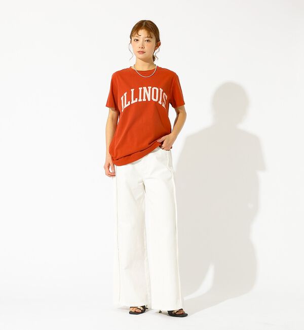 Rouge vif「【REMI RELIEF / レミレリーフ】LW加工T "ILLINOIS" /」|Tシャツ・カットソー|
