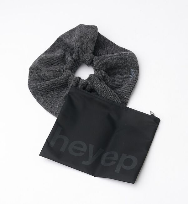 Rouge vif「【heyep／ヘイップ】ニットロゴシュシュ KNIT LOGO SCRUNCHI」|ヘアバンド|