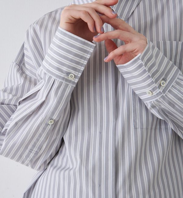 Rouge vif「コットンマルチストライプビッグシャツ」|シャツ・ブラウス|