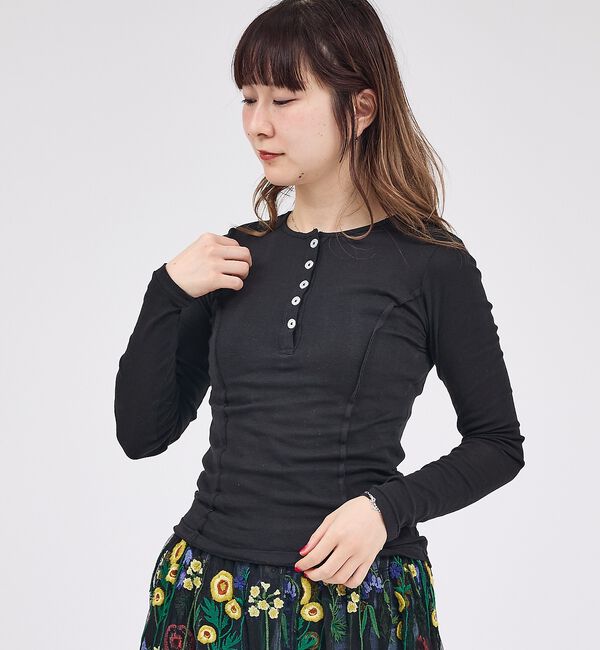 Rouge vif「【MILLER/ミラー】Light Prib Henly L/S Tee / ラ」|Tシャツ・カットソー|