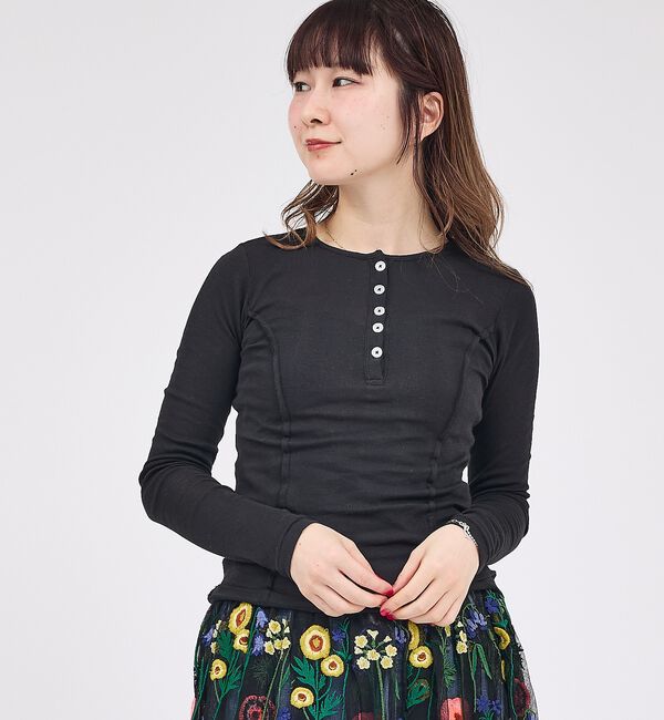 Rouge vif「【MILLER/ミラー】Light Prib Henly L/S Tee / ラ」|Tシャツ・カットソー|