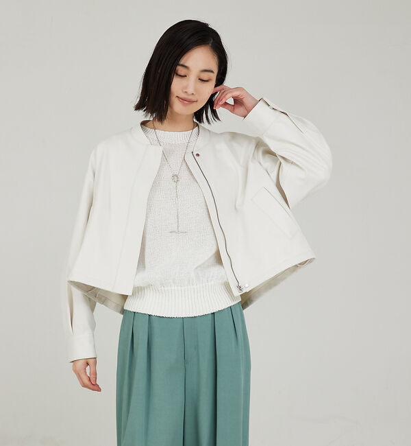 qualite「ショートフォルムブルゾン」|ブルゾン・スタジャン|