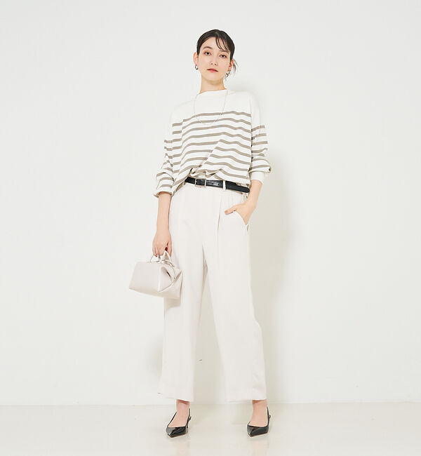 qualite「コットンストレッチハイネックニット」|ニット・セーター|