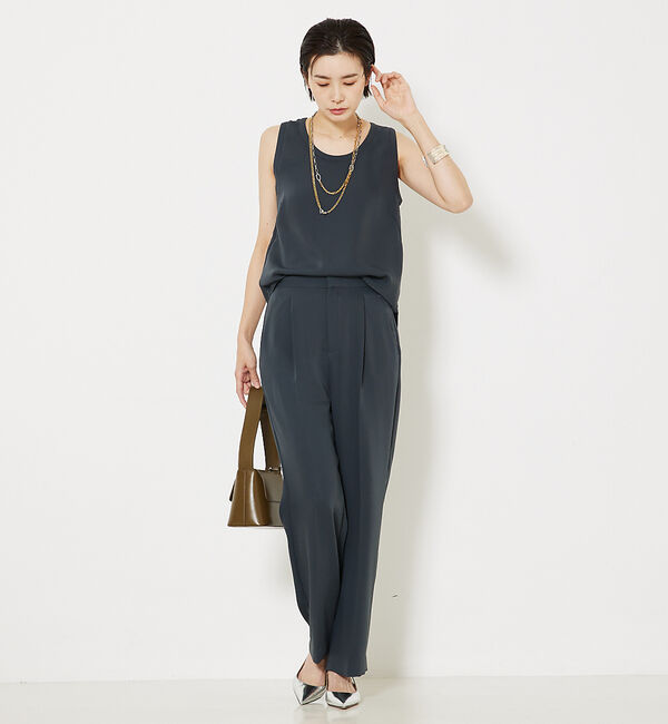 qualite「トルコサテンノースリーブ」|キャミソール|