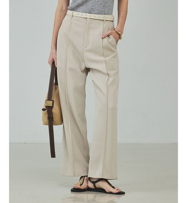 qualite「【セットアップ対応】ドライカルゼフルイドパンツ」|スラックス|ベージュ