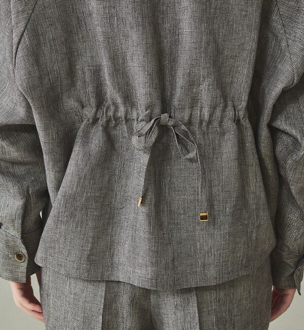 qualite「ラメリネンフォルムブルゾン」|ブルゾン・スタジャン|