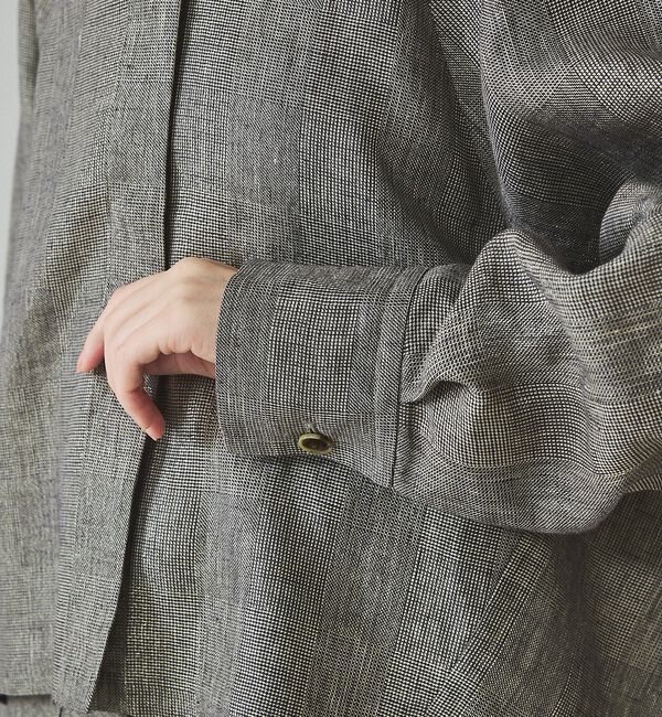 qualite「ラメリネンフォルムブルゾン」|ブルゾン・スタジャン|