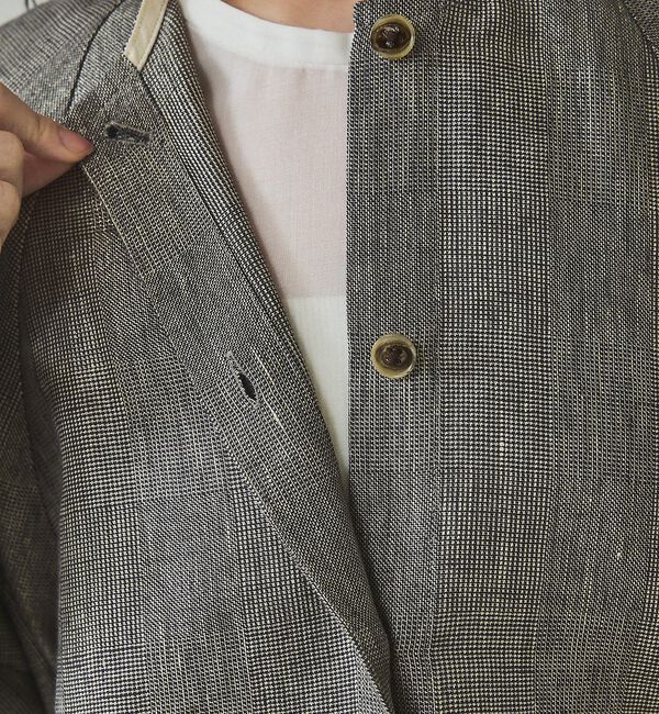 qualite「ラメリネンフォルムブルゾン」|ブルゾン・スタジャン|