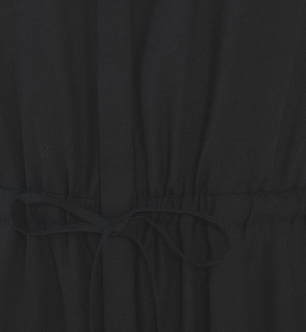 qualite「【接触冷感】リネンブレンドドロストオールインワン【予約】」|オールインワン|