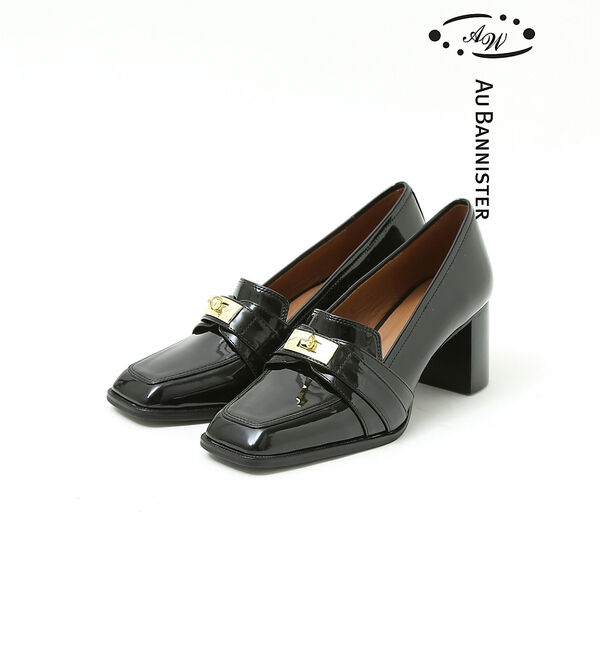 AU BANNISTER「【晴雨兼用】ヒールアップローファー」|レインシューズ|ブラック