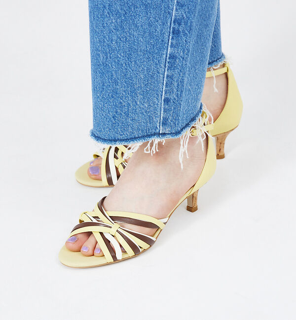 AU BANNISTER「マルチカラーストラップサンダル」|サンダル|レモン