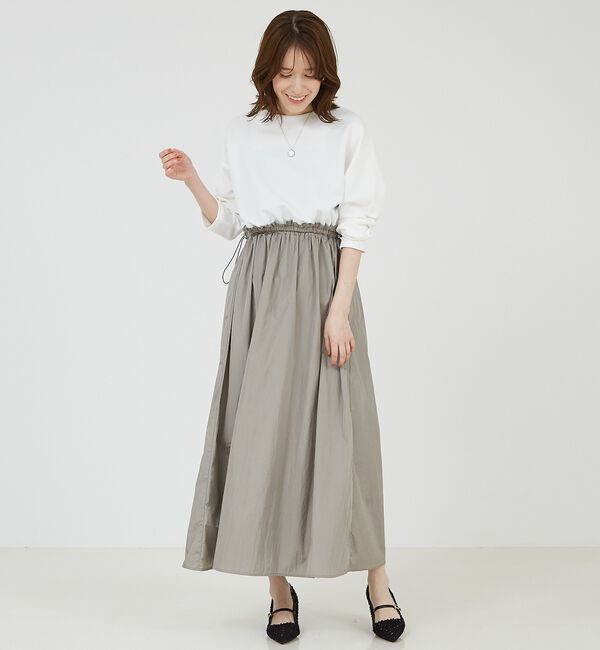 abahouse mavie「【大人のいちまんワンピ】カットコンビドロストワンピース」|ワンピース|