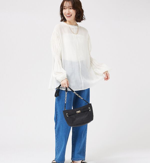 abahouse mavie「キャンディスリーブ2WAYシアーブラウス」|シャツ・ブラウス|