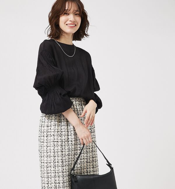 abahouse mavie「キャンディスリーブ2WAYシアーブラウス」|シャツ・ブラウス|