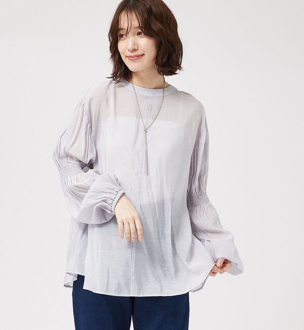 abahouse mavie「キャンディスリーブ2WAYシアーブラウス」|シャツ・ブラウス|