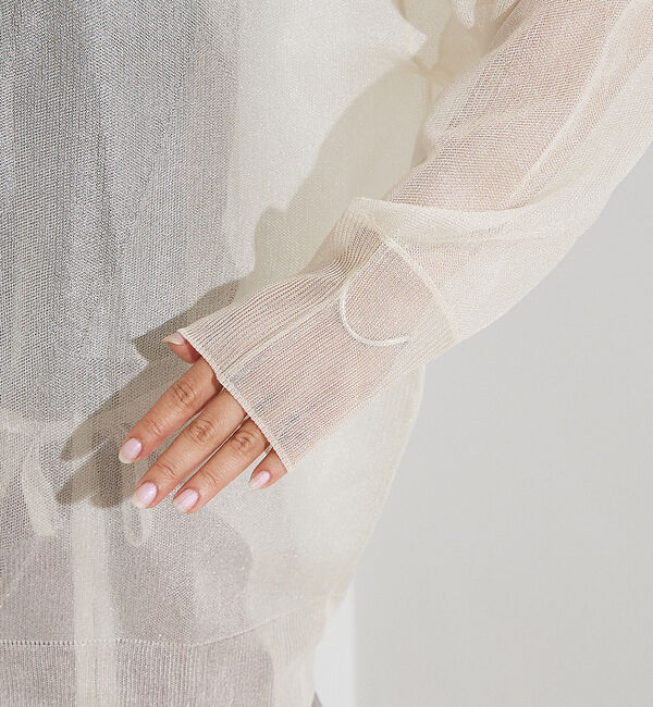 NOMINE「ジャガード シアー ニットカーディガン」|カーディガン|